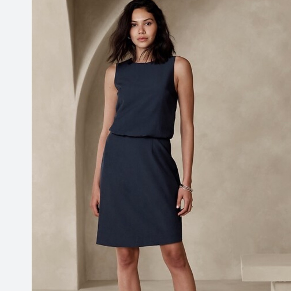 Banana Republic Sculpted Blousant-Waist Mini Dress - Picture 2 of 6